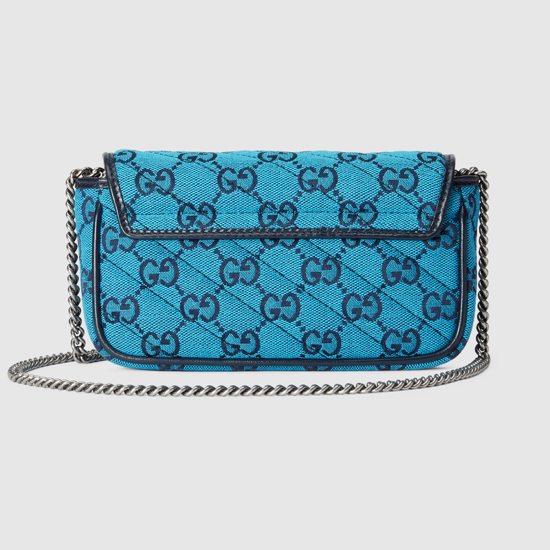 Marmont Matelasse Super Mini Shoulder Bag 476433 Blue